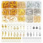 HASTHIP® Marca 220 Piezas de Anillos para Trenzas y Accesorios para el Cabello,Joyas Metálicas Dreadlocks,Pendientes y Cuentas Trenzas Pinzas Decoraciones de Trenza Mujeres Niñas