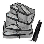 HASTHIP® 4 Set Luggage Packing Organization Cubes, Travel Cubes Travel Organizer Bags for Carry on Luggage, Compression Suitcase Organizer Bags Set for Travel Essentials