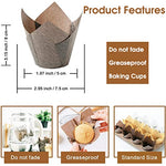 HASTHIP® 100Pcs Cupcake Liner, 5cm Diameter Tulip Cupcake Paper Cups