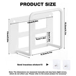 HASTHIP Wall WiFi Router Mount for Home and Office with No Drill Setup 15x6x10 cm | White Metal Holder