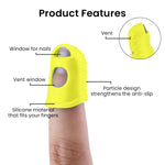 HASTHIP Guitar Finger Protector for Playing | 30pcs 20mm Non Slip Silicone Guards Yellow