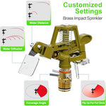 HASTHIP® Rotating Water Sprinkler Zinc Alloy Lawn Sprinker with Metal Rod Standalone 360° Rotating Lawn Sprinker