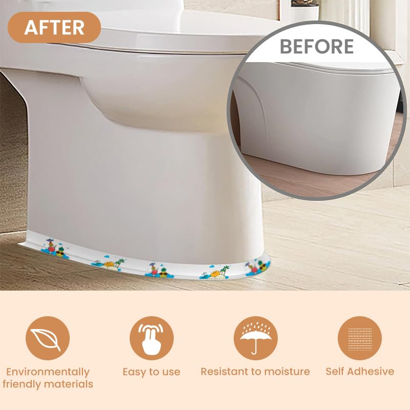 HASTHIP Caulk Tape for Kitchen and Bathroom Sealing featuring Self Adhesive 1.5 in x 10.5 ft | 3 Rolls Waterproof Trim