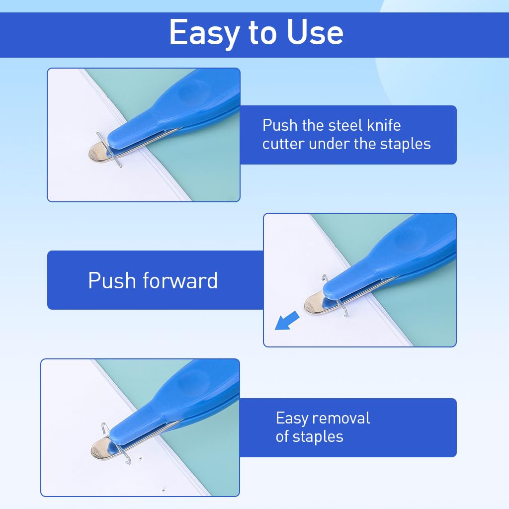 HASTHIP Staple Remover Tool for Office and School featuring Ergonomic Grip and Metal Head