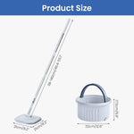 HASTHIP Microfiber Flat Floor Mop for Wet and Dry Cleaning with 3.5L Self Wringing Bucket and 360° Swivel Head