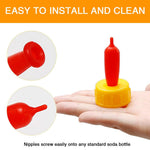 HASTHIP Feeding Nipples for Lamb Bottles with Universal Fit HDPE Material Set of 10 | Safe for Goats Calves and Piglets