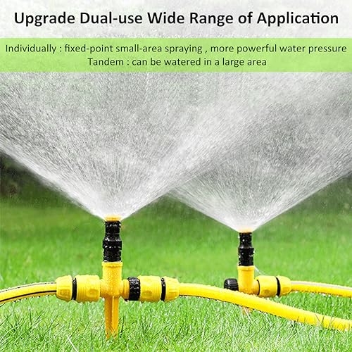 HASTHIP® 18PCS 360 Rotating Garden Water Sprinkler Set for Lawn Outdoor Automatic Adjustable Irrigation ABS Durable Quick Connect Easy Install Uniform Watering Yard Cooling