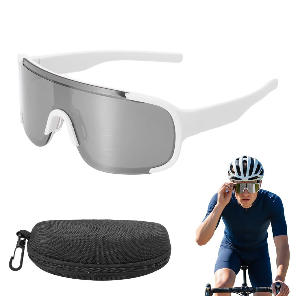 HASTHIP® Proberos Gafas de Ciclismo polarizadas para Hombre y Mujer, protección UV400 con Lentes PC antirreflejo, a Prueba de Viento y Resistentes a Impactos para Ciclismo y Deportes al Aire Libre