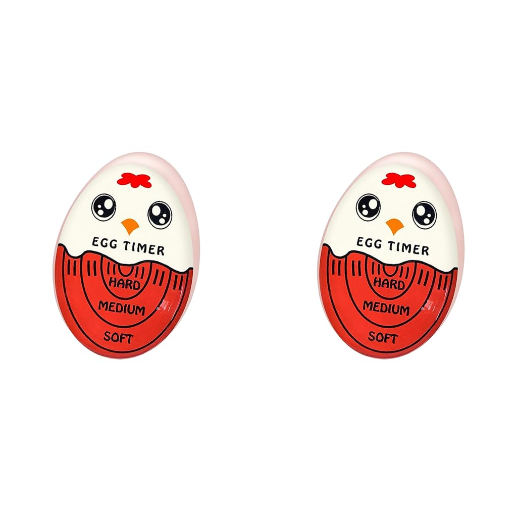 HASTHIP Kitchen Egg Timer for Boiling Eggs with Heat Resistant Color Changing Design 2PCS