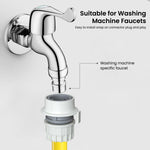 HASTHIP Replacement Faucet Connector for Laundry Machine with Secure Snap On Design and Plastic Build | 2Pcs Universal Hose Adapter