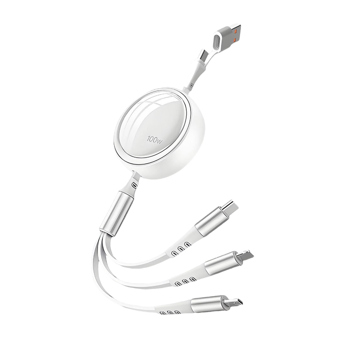 HASTHIP® Cable de Carga Telescópico Multi 1.2m, PD 100W 6 en 1 USB C/USB Cable de Carga, Compatible con TYPE C, Micro USB y Lighting