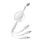 HASTHIP® Cable de Carga Telescópico Multi 1.2m, PD 100W 6 en 1 USB C/USB Cable de Carga, Compatible con TYPE C, Micro USB y Lighting