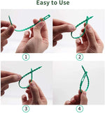 HASTHIP Plant Twist Ties for Flowers and Vegetables featuring Adjustable Teeth | 30pcs 23cm Reusable PE Support
