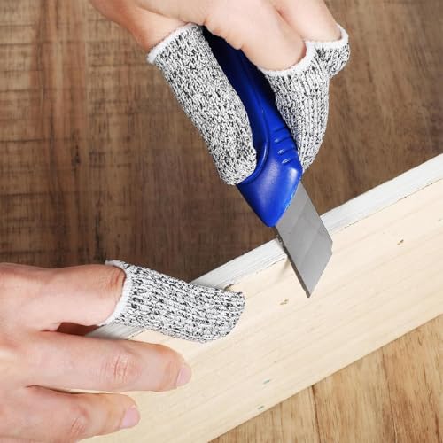 HASTHIP® 30PCS Cut Resistant Finger Cots,Reusable Finger Sleeves & Guards,Fingertip Protector Covers Anti-Slip Thumb Protection Gloves for Kitchen Craft Sculpture Glove Life Extender