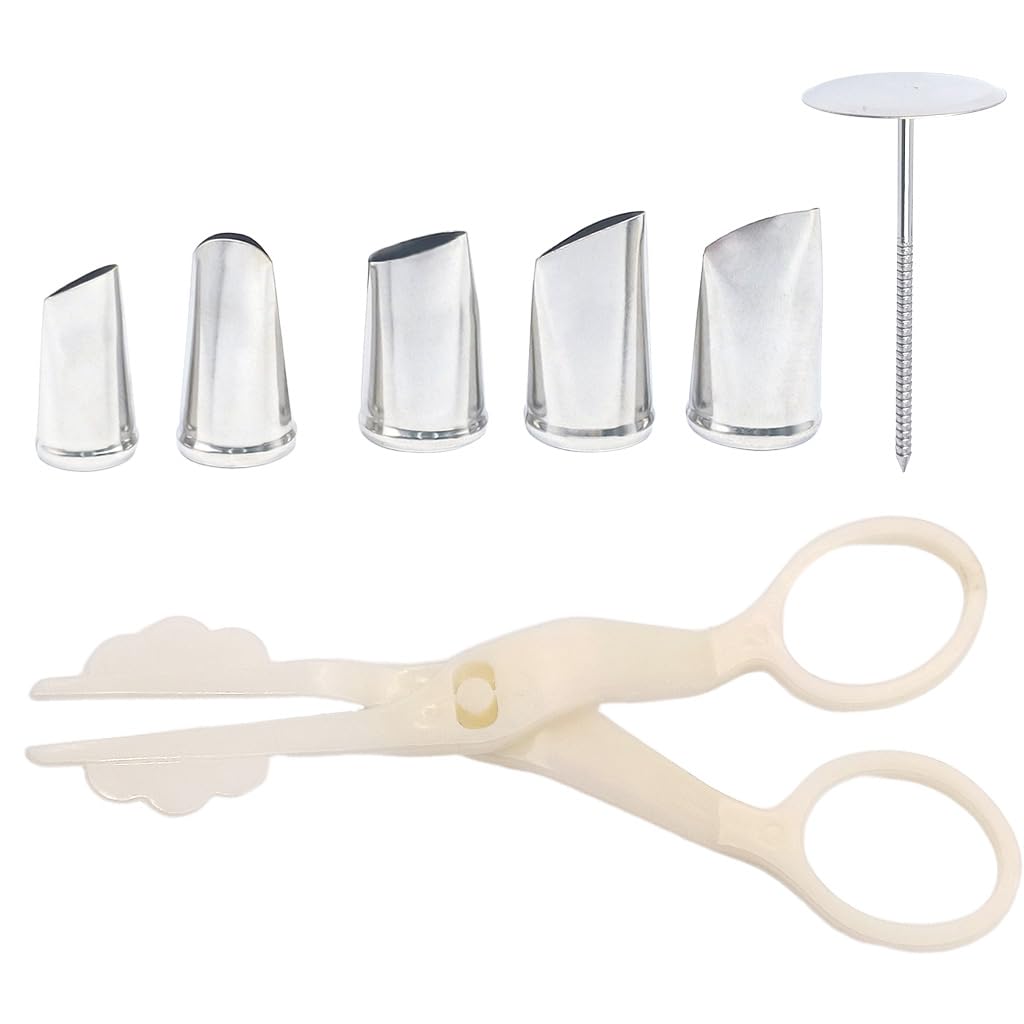 HASTHIP Petal Nozzle Set for Cake Decorating with 7 Pieces Stainless Steel Tools | Ideal for Beginners and Professionals