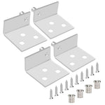 HASTHIP® 4Pcs Pivot Hinges Stainless Steel Silver Heavy Duty Concealed Shaft Door Hinges with Bushing for Wood Doors, Drawers, Furniture Cabinets, Wardrobe, Showcase, etc-Metallic