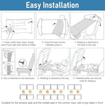 HASTHIP® 30.7x18.9'' Seat Footrest for Kids Travel Sleeping Bed with Inflatable Pillow Packable Seat Extender with Storage Pouch, Air Pump, Travel Essentials for Kids Flight Travel Accessories