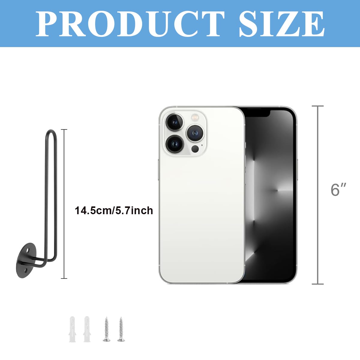 HASTHIP Wall Hat Organizer for Door or Closet with Screw Mount and Metal L Shape | Set of 2 for 10 Caps