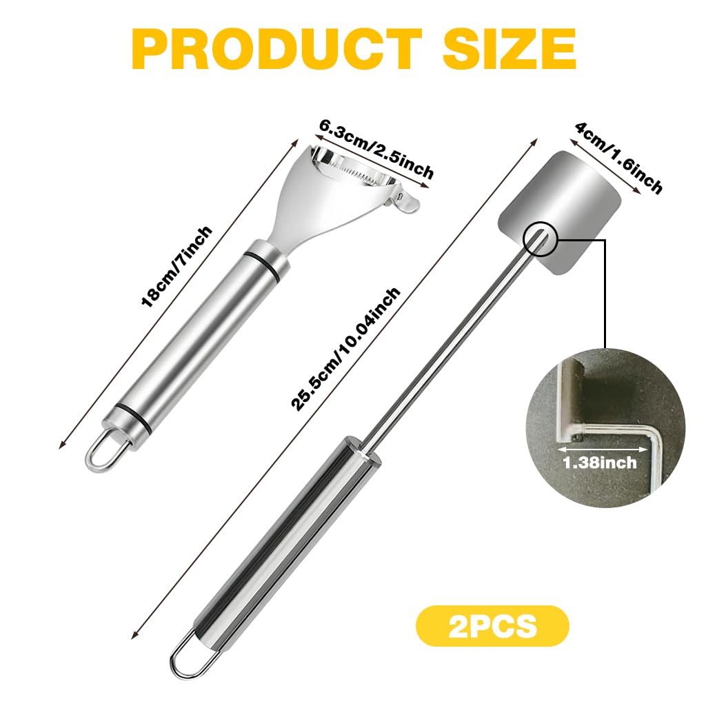 HASTHIP Corn Peeler Set for Easy Kernel Removal with Dual Curved Blade Design | Stainless Steel 2 Pcs