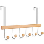 HASTHIP® Over The Door Hook Rack, Heavy Duty Metal Door Hanger for Bathroom Towels, Coats, Bags, Robes, Space Saving Organizer for Bedroom or Kitchen Doors