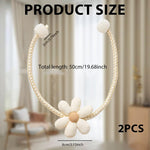 HASTHIP Curtain Ties for Bedroom and Living Room with Magnetic Ends | 2pcs Flower Rope Clips