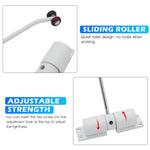 HASTHIP Automatic Door Closer for Wooden and Metal Doors with Adjustable Spring 3 pcs White