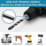 HASTHIP® 12Pcs Drill Bits Set 6 Sizes Drill Bits 3.14-4.72inch Masonry Drill Bit Set & Concrete Drill Bit Set, Professional Carbide Drill Bits Tip for Glass, Tile, Brick, Cement Concrete Plastic Wood