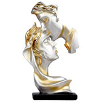 HASTHIP Kiss Couple Love Statue for Home and Office Decor with Natural Resin Craftsmanship | Romantic Gift for Couples and Friends