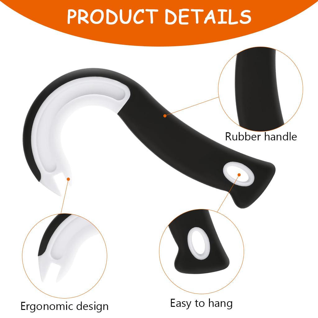 HASTHIP® Easy Open Ring Pull Can Opener, J Hook Can Opener Pull Tab No-Slip Rubber Grip Jars Can Lid Lifter Manual Ring Top Soda Tin Bottle Opener Tool for Seniors, Children, Weak Hands