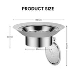 HASTHIP Squat Toilet Seal for Bathrooms with Anti Odor Airtight Design and Stainless Steel Cover Plug