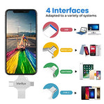 HASTHIP® Pendrive 64GB 4 in 1 Flash Drive with Light-ning, Micro USB, USB A, Type-C Interface Mini Hangable Pen Drive for iOS & Android Compatible with iPhone, iPad, Android, PC and More Devices