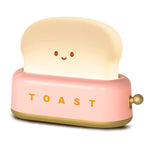 HASTHIP® Kawaii Desk Lamp Cute Toaster LED Light,Rechargeable Portable Night Light with Timer,Eye-Caring Dimmable Table Lamp Bedroom Decor Gift for Kids Girls Teens Reading Study