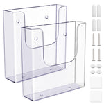 HASTHIP® Acrylic Brochure Holder, 1 Packs 8.72 x 10 Inches Brochure Holder Wall Mount Flyer Holder Clear Literature Holders Magazine Holder,Mail Holder For Wall