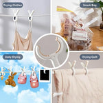 HASTHIP® 12 Pack Large Windproof Laundry Clips, Heavy Duty Bed Sheet and Quilt Clips, Traceless Clothesline Holders, Spring-Loaded Multi-Purpose Drying Pegs for Clothes and Bedding