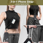 HASTHIP® Correa Universal para Teléfono 2 en 1 con Bolsa con Cremallera y Lengüetas de Acero Inoxidable, Cordón Ajustable Cuello/Hombro para Viajes, Compras y Actividades al Aire Libre
