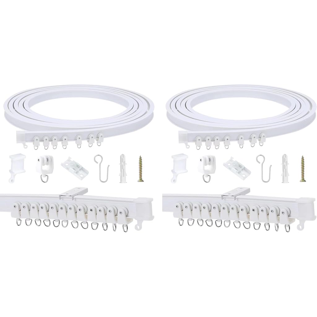 HASTHIP Flexible Ceiling Curtain Track for Room Dividers with 9.6ft Length | Easy Install Set
