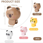 HASTHIP Toothbrush Head Covers for Travel and Home with Dustproof Design | 4Pcs Cute Animal Protectors for Kids and Adults
