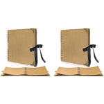 HASTHIP Scrapbook Album for DIY Memories with Ribbon Tie Closure and 8x8 in 60 Pages | 2PCS
