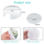 HASTHIP Coaster Resin Moulds Set for DIY Art Crafts with 5pcs 3.54 in Round Silicone Moulds | Easy Demoulding and Reusable