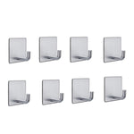 HASTHIP Adhesive Wall Hooks for Bathroom and Kitchen with 6.8kg Capacity | 8 Pcs 304 Stainless Steel No Drill Design
