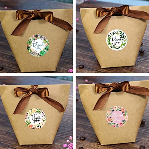 Paper Pretty 500pcs Round Floral Thank You Stickers Seal Label for Favor Party Handmade Envelope Stationery Sticker