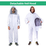 HASTHIP Bee Suit for Beekeeping with Mesh Face Hood and Elastic Cuffs | Fits 175–185cm Adults