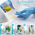 HASTHIP® 125-Count Water Testing Strips 17 in 1 Water Quality Test for Swimming Pool Aquarium Freshwater Saltwater Total Alkali Cyanuric Acid Residual Chlorine 2PCS