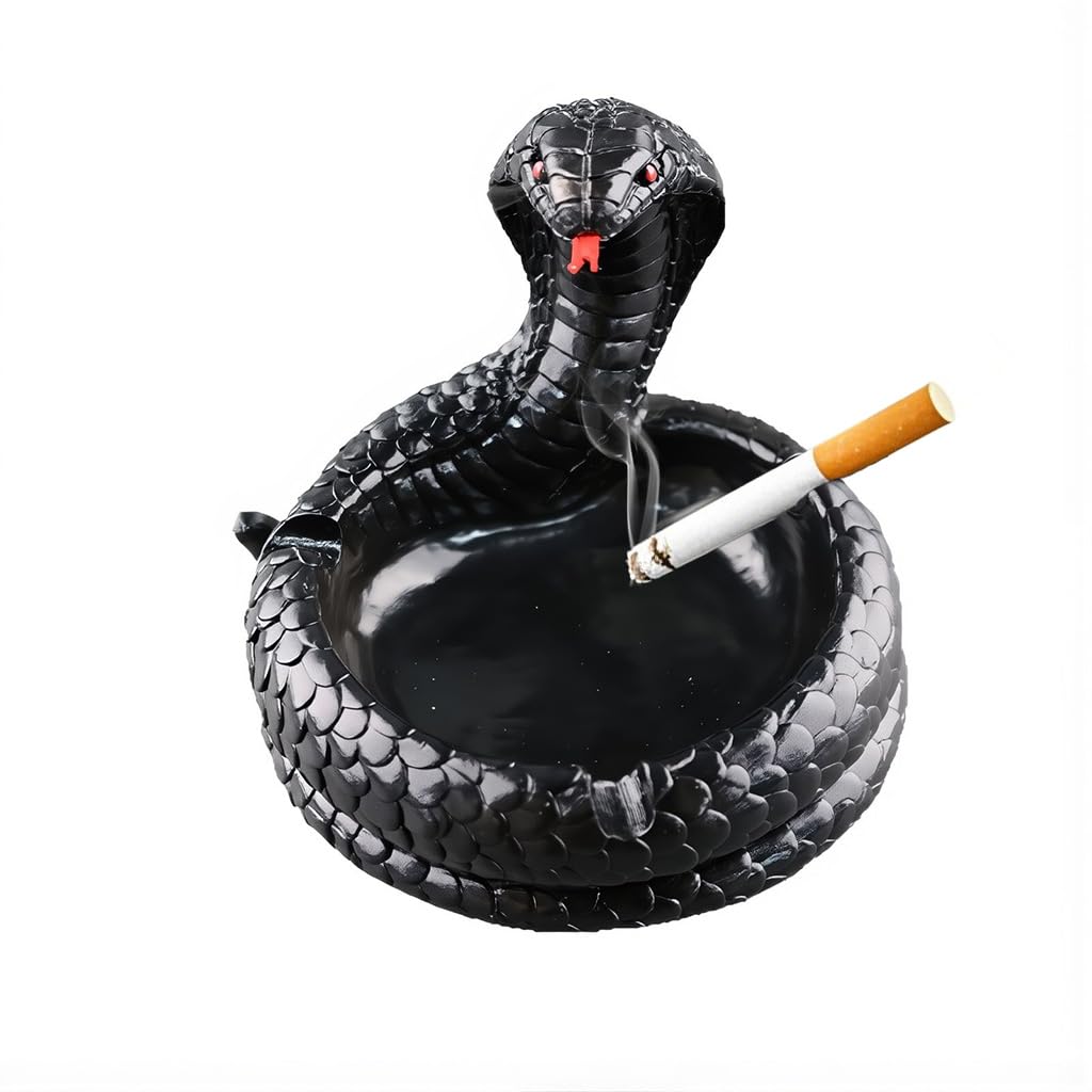 HASTHIP Car Ash Tray for Home Office and Vehicle Use featuring Windproof Funnel Lid | 3.54x2.75 in Stainless Steel Gold Design