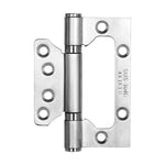 HASTHIP® 2pcs Non-Mortise Door Hinges - Easy to Install, 4" × 3" Stainless Steel Door Hinges - Smooth Movement and Heavy Duty, Black-Metallic