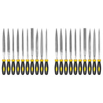 HASTHIP File Tools Set for Wood and Metal Craftwork with Anti-Slip Handles 20 pcs 5mm 180mm