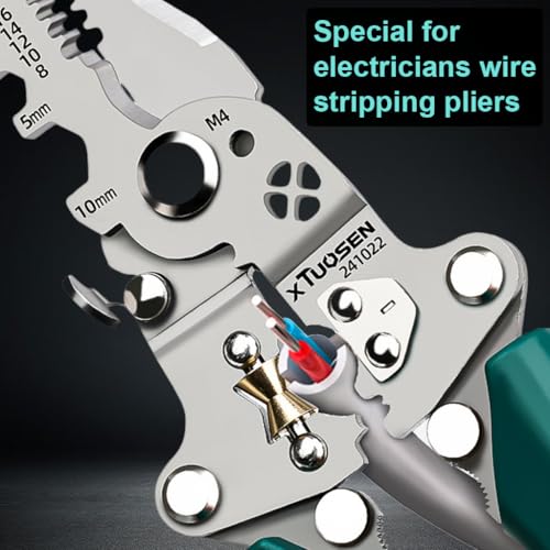 HASTHIP® Multifunctional wire pulling and dividing pliers wire pressing and stripping tools,cutting pliers,special for electricians folding stripping