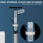 HASTHIP Toilet Plunger Drain Clog Remover Kit for Bathroom Cleaning with Hand Pump and Interchangeable Heads | Stainless Steel Unclogging Tool