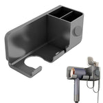 HASTHIP Wall Mount Hair Dryer Holder for Bathroom with 23.1x9.5x8.8 cm Self Adhesive Rack | ABS Plastic Organizer