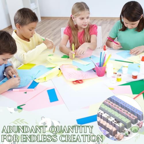 HASTHIP® 600 Sheets Star Origami Paper 12 Color Assortment Double Sided Solid DIY Hand Art Crafts Panda 1200PCS